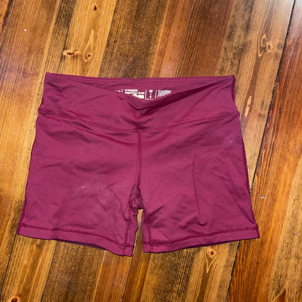 I am becoming size medium burgundy, workout shorts